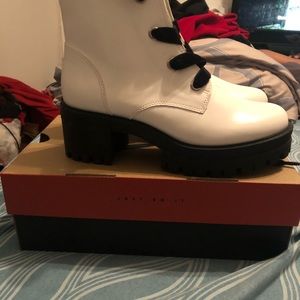 Forever 21 Shoes - Patent Leather white boots Forever 21 Shoes - Patent Leather white boots